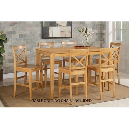 East West Furniture East West Furniture CAT-OAK-H Capri Rectangular Counter Height Dining Table 36 In. X 60 In. With Solid Wood Top CAT-OAK-H